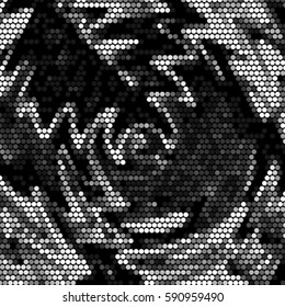 Abstract grunge grid polka dot background pattern. Spotted halftone vector line cream illustration