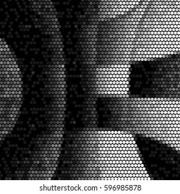 Abstract grunge grid polka dot background pattern. Spotted halftone vector line illustration