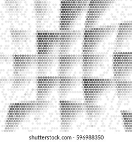 Abstract grunge grid polka dot background pattern. Spotted halftone vector line checkered illustration