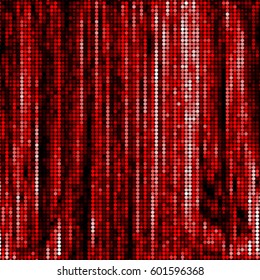 Abstract grunge grid polka dot background pattern. Spotted halftone vector line red light colorful illustration