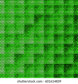 Abstract grunge grid polka dot background pattern. Spotted halftone vector line green colorful illustration