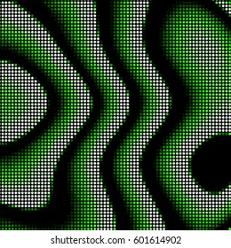 Abstract grunge grid polka dot background pattern. Spotted halftone vector line green colorful illustration