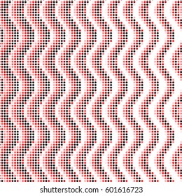 Abstract grunge grid polka dot background pattern. Spotted halftone vector line red colorful illustration