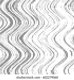 Abstract grunge grid polka dot background pattern. Spotted halftone vector line wave illustration