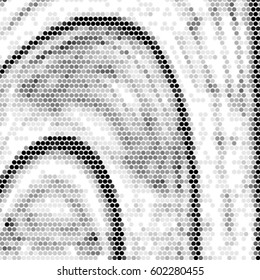 Abstract grunge grid polka dot background pattern. Spotted halftone vector line illustration