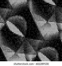 Abstract grunge grid polka dot background pattern. Spotted halftone vector line illustration