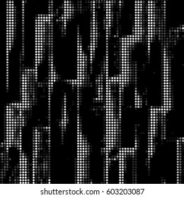 Abstract grunge grid polka dot background pattern. Spotted halftone vector line illustration