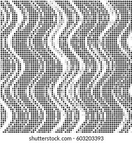 Abstract grunge grid polka dot background pattern. Spotted halftone vector line illustration