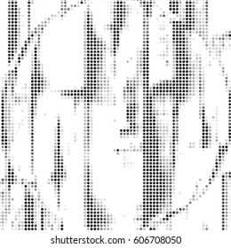 Abstract grunge grid polka dot background pattern. Spotted halftone vector line illustration