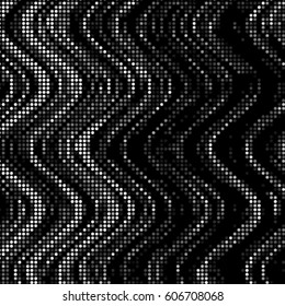 Abstract grunge grid polka dot background pattern. Spotted halftone vector line wave illustration