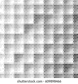 Abstract grunge grid polka dot background pattern. Spotted halftone vector line illustration