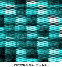 Abstract grunge grid polka dot background pattern. Spotted halftone vector line colorful illustration