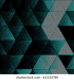 Abstract grunge grid polka dot background pattern. Spotted halftone vector line colorful illustration