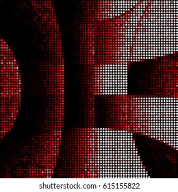 Abstract grunge grid polka dot background pattern. Spotted halftone vector line colorful illustration