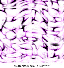 Abstract grunge grid polka dot background pattern. Spotted halftone vector line colorful illustration