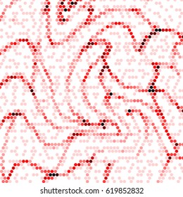 Abstract grunge grid polka dot background pattern. Spotted halftone vector line colorful illustration
