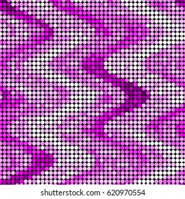 Abstract grunge grid polka dot background pattern. Spotted halftone vector line colorful illustration