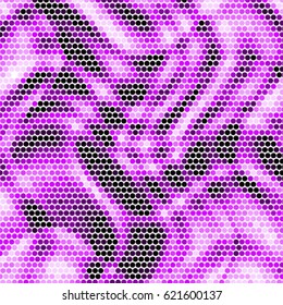 Abstract grunge grid polka dot background pattern. Spotted halftone vector line colorful illustration