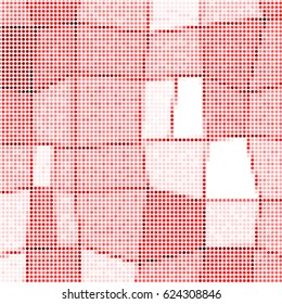 Abstract grunge grid polka dot background pattern. Spotted halftone vector line colorful illustration