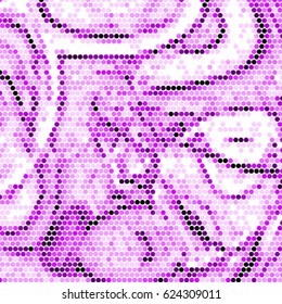 Abstract grunge grid polka dot background pattern. Spotted halftone vector line colorful illustration