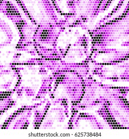 Abstract grunge grid polka dot background pattern. Spotted halftone vector line colorful illustration