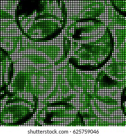 Abstract grunge grid polka dot background pattern. Spotted halftone vector line colorful illustration