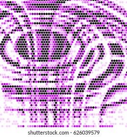 Abstract grunge grid polka dot background pattern. Spotted halftone vector line colorful illustration