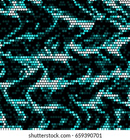 Abstract grunge grid polka dot background pattern. Spotted halftone vector line illustration