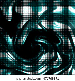 Abstract grunge grid polka dot background pattern. Spotted halftone vector line colorful illustration