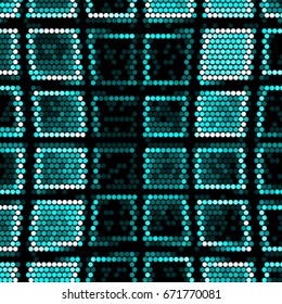 Abstract grunge grid polka dot background pattern. Spotted halftone vector line colorful illustration