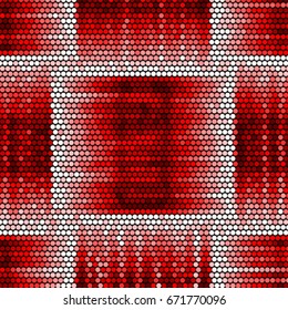 Abstract grunge grid polka dot background pattern. Spotted halftone vector line colorful illustration