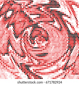 Abstract grunge grid polka dot background pattern. Spotted halftone vector line colorful illustration