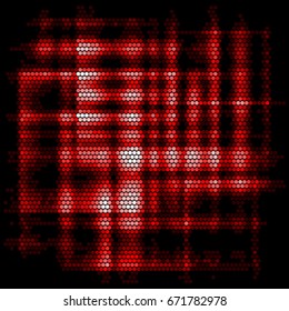 Abstract grunge grid polka dot background pattern. Spotted halftone vector line colorful illustration