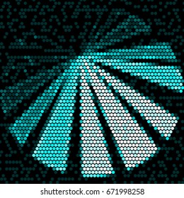 Abstract grunge grid polka dot background pattern. Spotted halftone vector line colorful illustration