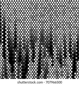 Abstract grunge grid polka dot background pattern. Spotted halftone vector line illustration

