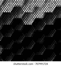 Abstract grunge grid polka dot background pattern. Spotted halftone vector line illustration
