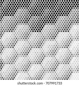 Abstract grunge grid polka dot background pattern. Spotted halftone vector line illustration
