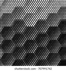 Abstract grunge grid polka dot background pattern. Spotted halftone vector line illustration
