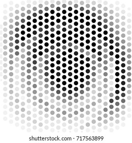 Abstract grunge grid polka dot background pattern. Spotted halftone vector line illustration
