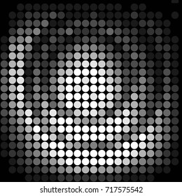 Abstract grunge grid polka dot background pattern. Spotted halftone vector line illustration
