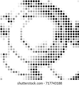 Abstract grunge grid polka dot background pattern. Spotted halftone vector line illustration
