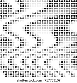 Abstract grunge grid polka dot background pattern. Spotted halftone vector line illustration
