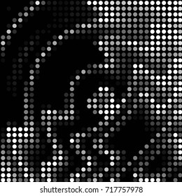 Abstract grunge grid polka dot background pattern. Spotted halftone vector line illustration
