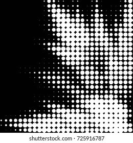 Abstract grunge grid polka dot background pattern. Spotted black and white vector line illustration
