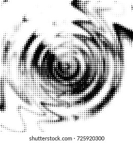 Abstract grunge grid polka dot background pattern. Spotted black and white vector line illustration
