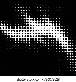Abstract grunge grid polka dot background pattern. Spotted black and white vector line illustration
