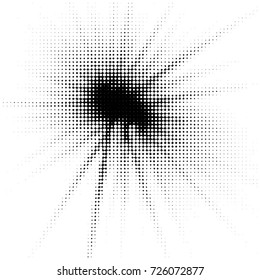 Abstract grunge grid polka dot background pattern. Spotted black and white vector line illustration
