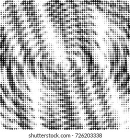 Abstract grunge grid polka dot background pattern. Spotted black and white vector line illustration
