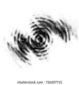 Abstract grunge grid polka dot background pattern. Spotted black and white vector line illustration
