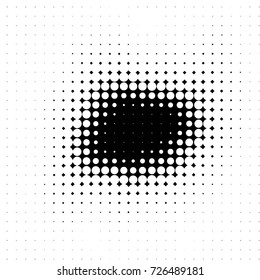 Abstract grunge grid polka dot background pattern. Spotted black and white vector line illustration
